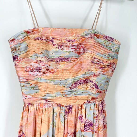 Amur Kallia Floral Patchwork Wide-Leg Strapless Jumpsuit - Picture 4 of 10